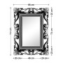 Зеркало настенное в белой раме «Дэгни» Белый/кракелюр/велюр