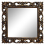 Зеркало квадратное настенное в раме «Стейн» Венге/золото