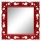 Зеркало квадратное настенное в красной раме «Стейн» Красное