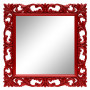 Зеркало квадратное настенное в красной раме «Стейн» Красное