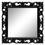 Зеркало квадратное настенное в чёрный раме «Стейн» Чёрный глянец