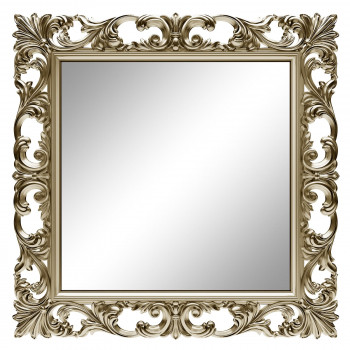 Зеркало квадратное настенное в раме «Стейн» Шампань