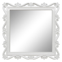 Зеркало квадратное настенное в белой раме «Мэрит» Белый