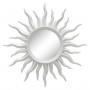 Зеркало солнце настенное «Руна» лучи цвета Белый глянец
