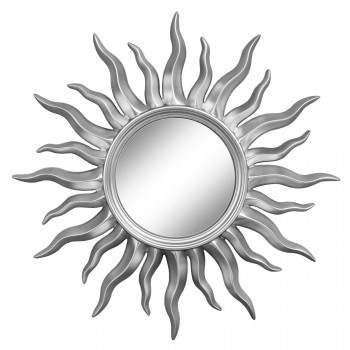 Зеркало солнце настенное «Руна» лучи цвета Серебро хром