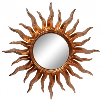 Зеркало солнце «Руна» лучи цвета Медь