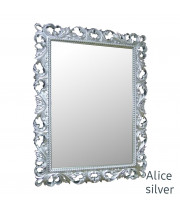 Зеркало настенное в серебряной раме Alice Silver