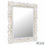 Зеркало настенное в раме  Alice Белое с золотом