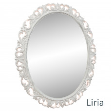 Овальное настенное зеркало в раме Liria Слоновая кость