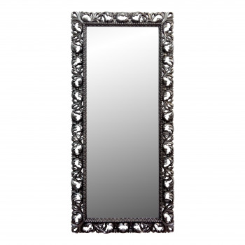 Большое напольное и настенное зеркало в полный рост «Мигель» Чернёное серебро