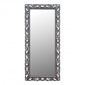 Большое напольное и настенное зеркало в полный рост «Мигель» Серебро