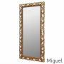 Большое напольное и настенное зеркало в полный рост «Мигель» Золото
