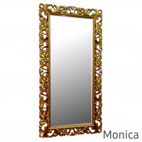 Зеркало большое напольное и настенное в полный рост в золотой раме Monica Gold