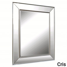 Зеркало в зеркальной серебряной раме Cris Silver