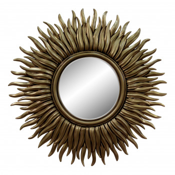 Зеркало в виде солнца «Джейн» Чернёное золото