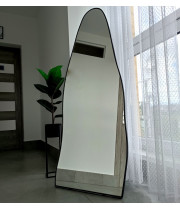 Зеркало неправильной формы в полный рост на подставке в металлической раме Агис