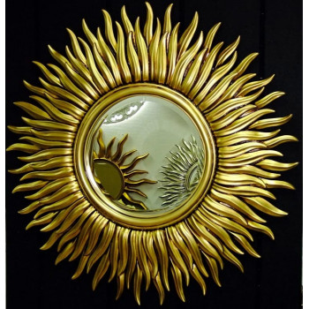Зеркало солнце с лучами «Маргарита» Чернёное Золото