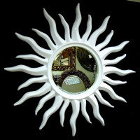 Зеркало солнце Rimini Белое