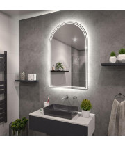 Настенное арочное зеркало с фронтальной и фоновой контурной подсветкой Астерия 003