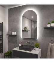 Настенное арочное зеркало с фронтальной и задней фоновой подсветкой Астерия 007