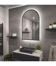Зеркало в раме в форме арки с задней фоновой подсветкой Астерия 010