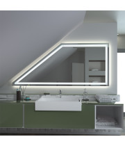 Зеркало для наклонных потолков с LED подсветкой ASM004