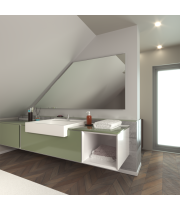 Зеркало для скошенных потолков мансарды без рамы и без подсветки ASM007