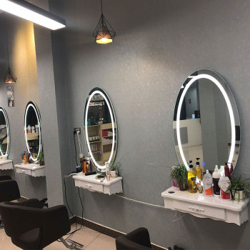 Овальное парикмахерское зеркало с подсветкой Мисс