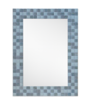 Зеркало настенное в раме из стеклянной серой мозаики Элис 005