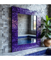 Зеркало настенное в раме из стеклянной мозаики Элис 002