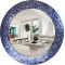 Круглое зеркало в мозаичной раме Монако 003