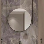 Круглое зеркало с подсветкой с креплением к потолку на металлические штанги Этерис