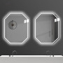 Восьмиугольное зеркало с LED подсветкой Джустер 2
