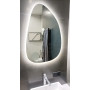 Фигурное дизайнерское зеркало в виде капли с подсветкой Нелиа
