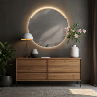 Круглое настенное зеркало со светодиодной LED-подсветкой Верона