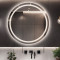 Круглое настенное зеркало со светодиодной LED-подсветкой Барнетт