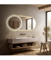 Зеркало с подсветкой двойное F028 диаметр 60 см Р2614