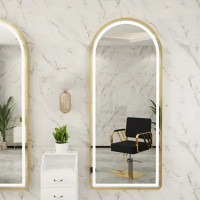 Зеркало-арка для парикмахерской и салона красоты в раме с фронтальной подсветкой Гардения