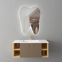 Зеркало в форме зуба с подсветкой