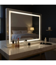 Макияжное зеркало на туалетный столик на подставке с фронтальной подсветкой Амира