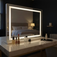 Макияжное зеркало на подставке для туалетного столика с фронтальной подсветкой Амира