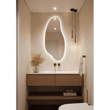 Нестандартное декоративное зеркало с задней подсветкой Богемия