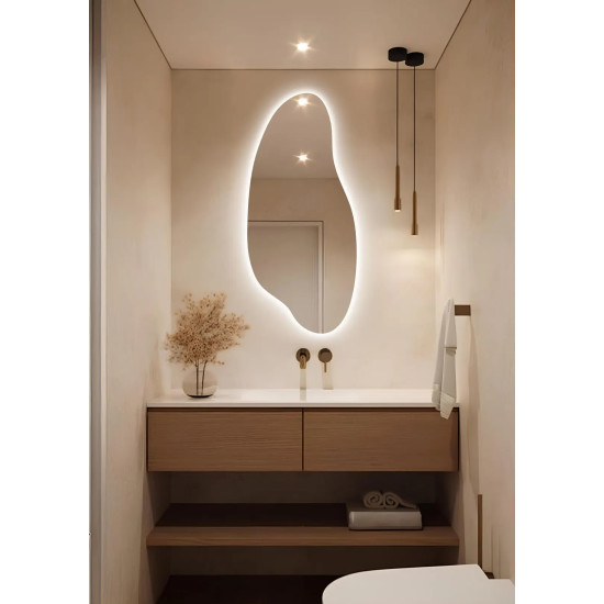 Нестандартное декоративное зеркало с задней подсветкой Богемия