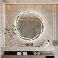 Круглое зеркало с подсветкой Декор 33