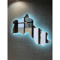 Настенное декоративное зеркало с тыльной контурной фоновой подсветкой Джентл