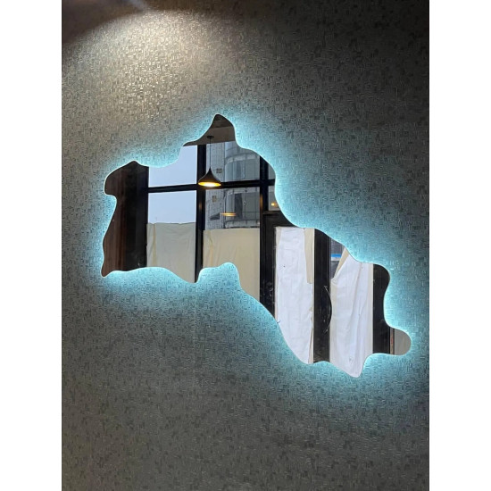 Настенное декоративное зеркало с тыльной контурной фоновой подсветкой Джентл