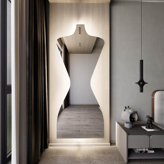 Зеркало с подсветкой в полный рост в виде женской фигуры E102