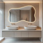 Зеркало неправильной асимметричной формы с контурной подсветкой E116