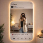 Инстаграмное большое зеркало в полный рост с фоновой контурной подсветкой IG006