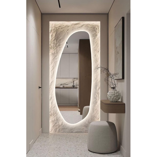 Зеркало с подсветкой нестандартной формы Кристалл 005